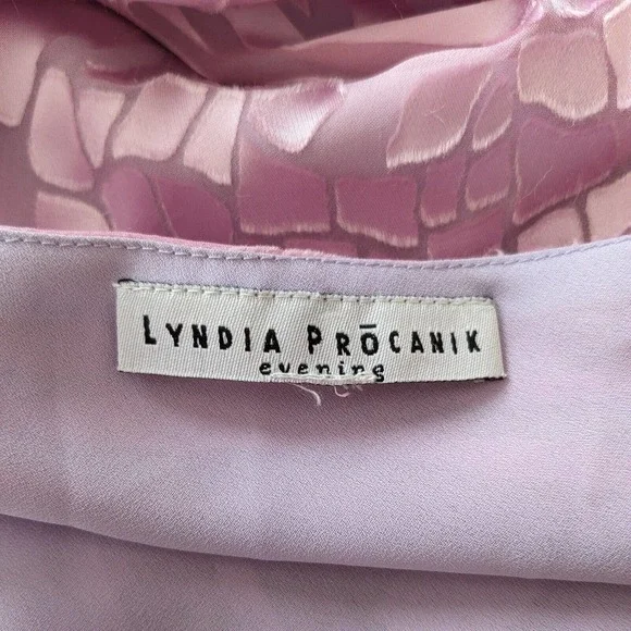 Elegant light pink lavender purple ombre silk maxi gown - Picture 14 of 16